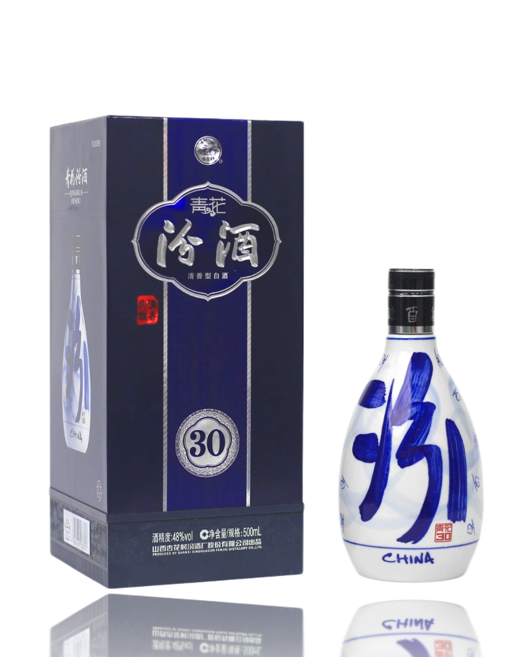 Fenjiu Blue-and-White Porcelain 30 Year Old 500ml | 汾酒青花瓷30年 Fenjiu Blue-and-White Porcelain 30 Year Old 500ml | 汾酒青花瓷30年