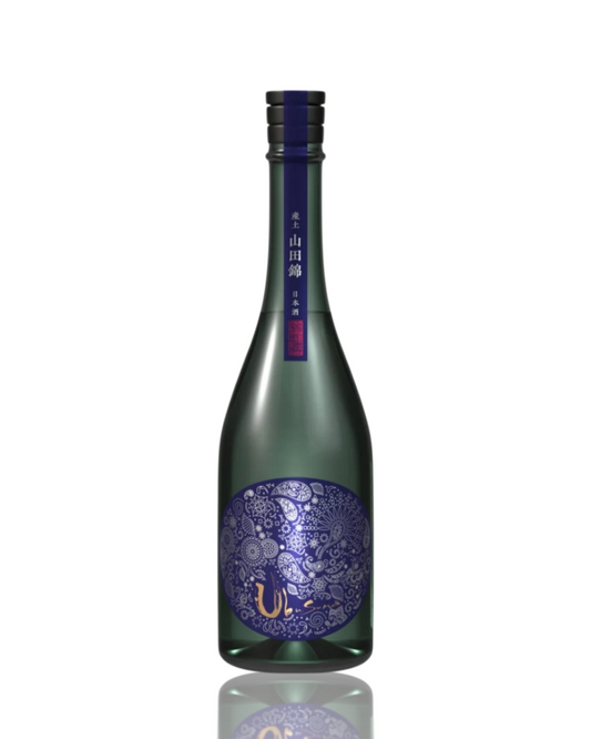 Hananoka Ubusuna Yamadanishiki Gonoujou 720ml bottle with minimalist white label, rare natural Kimoto sake available at Love My Booze Australia.