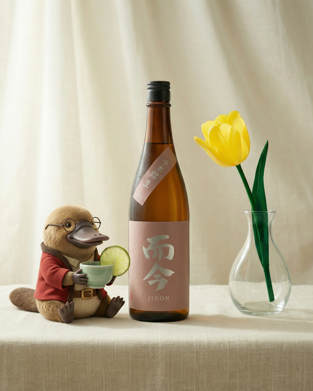 Label detail of Jikon Senbon Nishiki sake showing 50% rice polishing ratio, boutique liquor Australia.