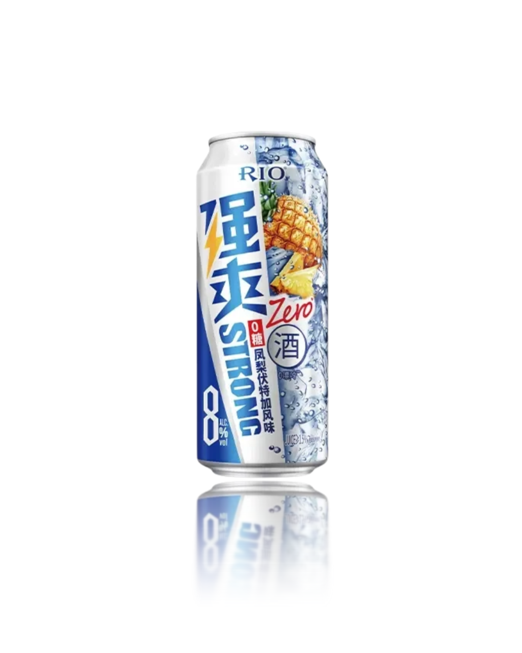 RIO Strong Zero Sugar Pineapple Vodka Cocktail 8% ABV can
