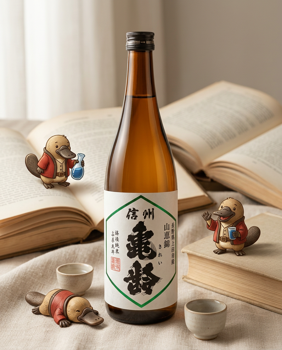 Gold label detail of Shinshu Kirei Yamada Nishiki, luxury Japanese sake delivery Melbourne and Sydney.
