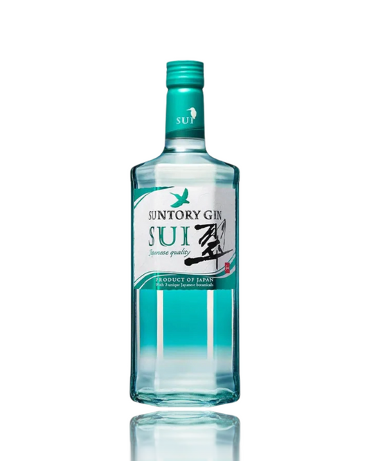 Suntory Gin SUI bottle on a white background