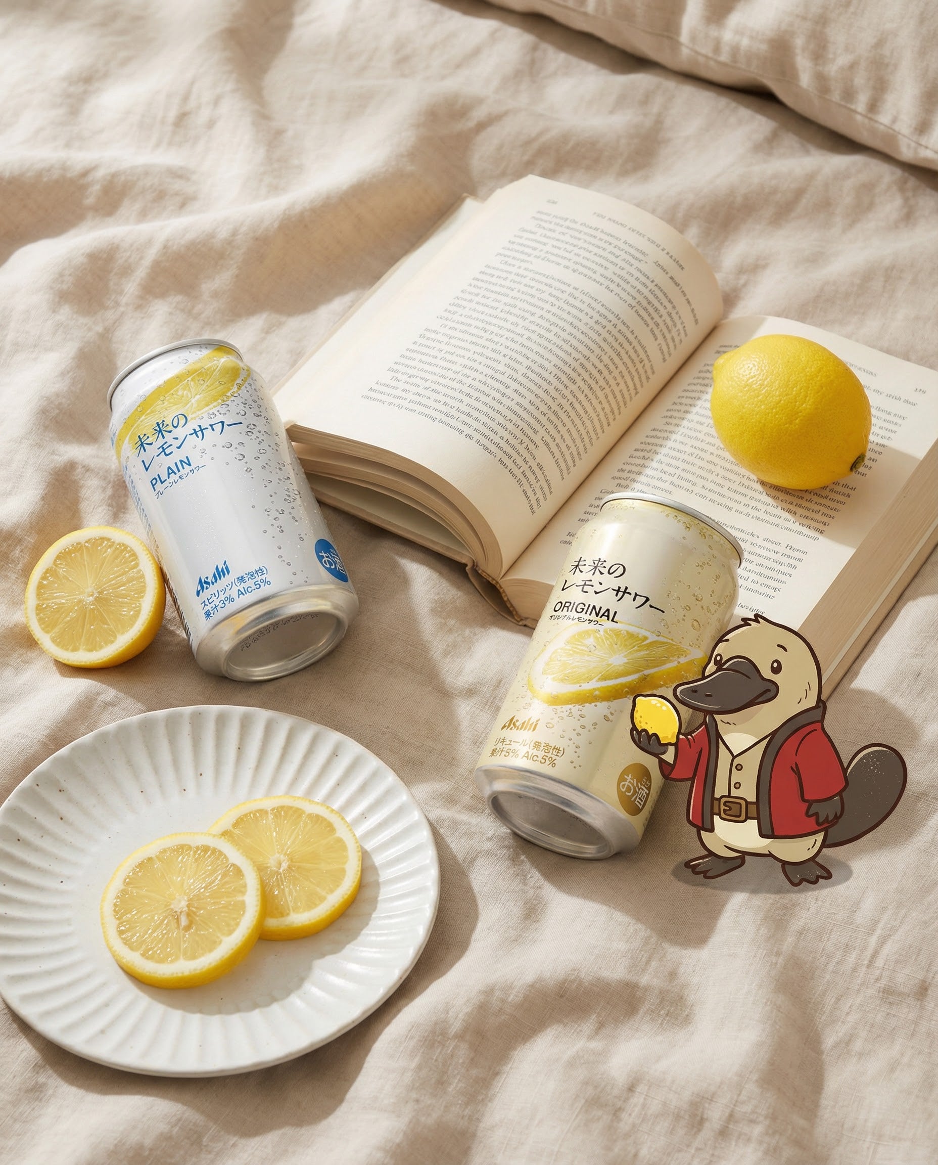 Asahi Future Lemon Sour 12-can variety pack featuring Original and Plain flavors with a real floating lemon slice inside  available at Love My Booze in Autralia Online