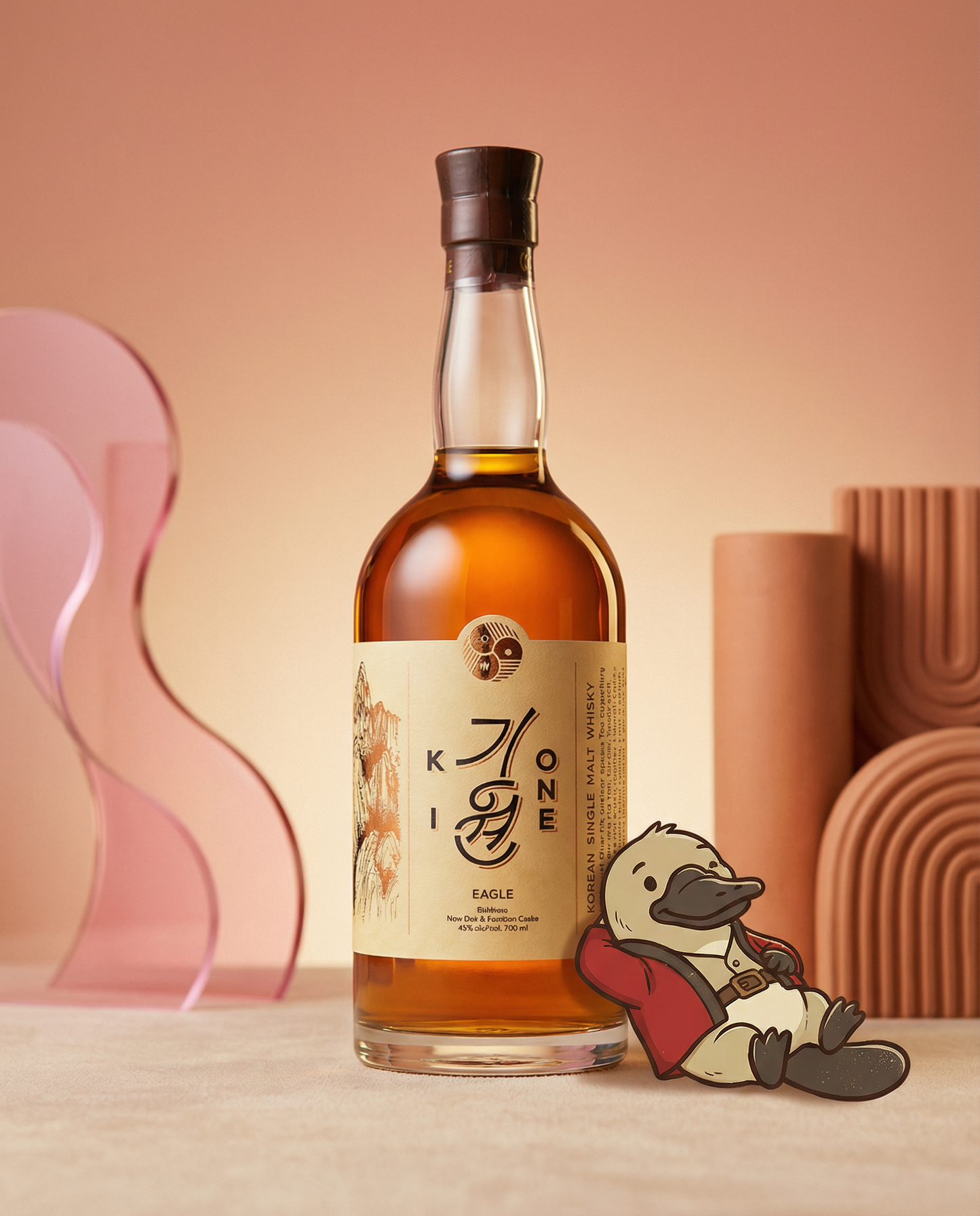 Ki One Eagle Edition Korean Single Malt Whisky matured in Bourbon Casks, premium bottle and packaging available at Love My Booze Australia Online
