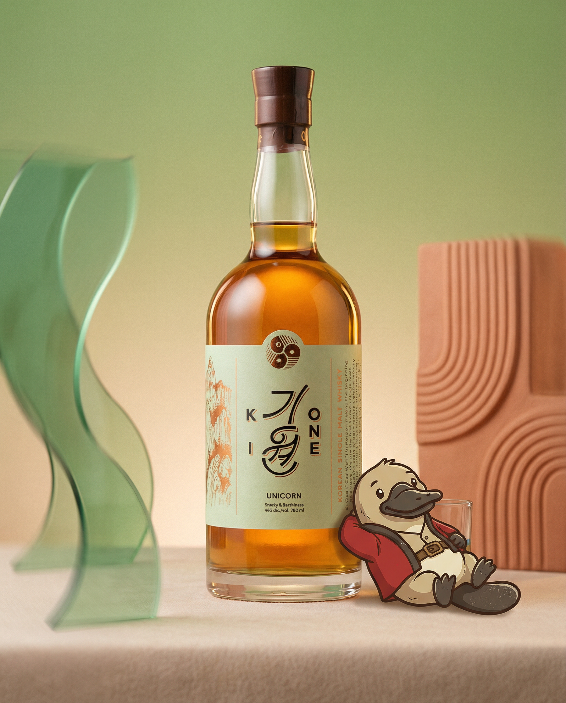 Ki One Unicorn Edition Korean Single Malt Whisky, Peated Malt matured in Bourbon Casks - Available at Love My Booze Australia Online.
