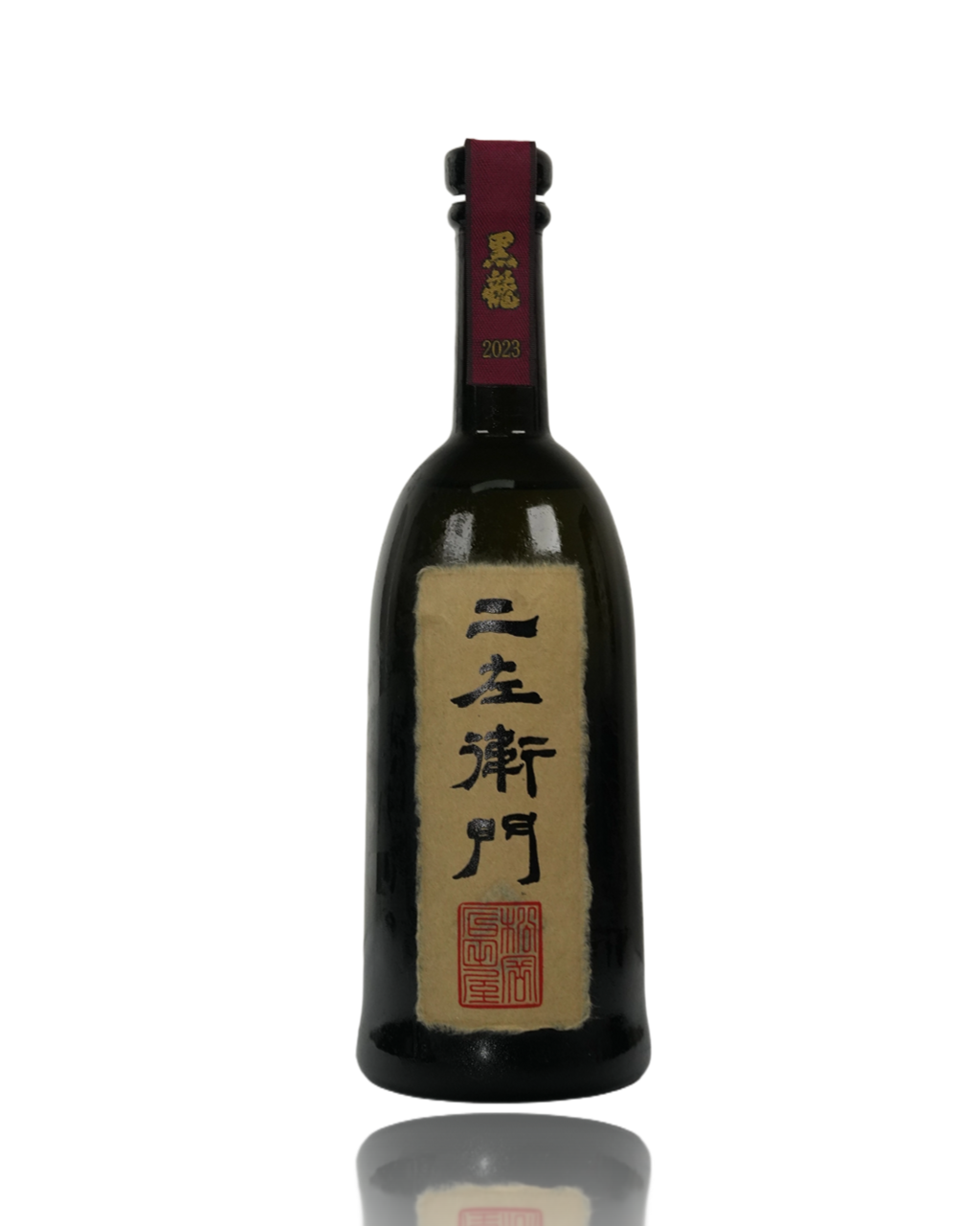 Front view of Kokuryu Nizaemon Junmai Daiginjo 720ml bottle, an ultra-premium drip-pressed sake from Fukui, available at Love My Booze Australia.